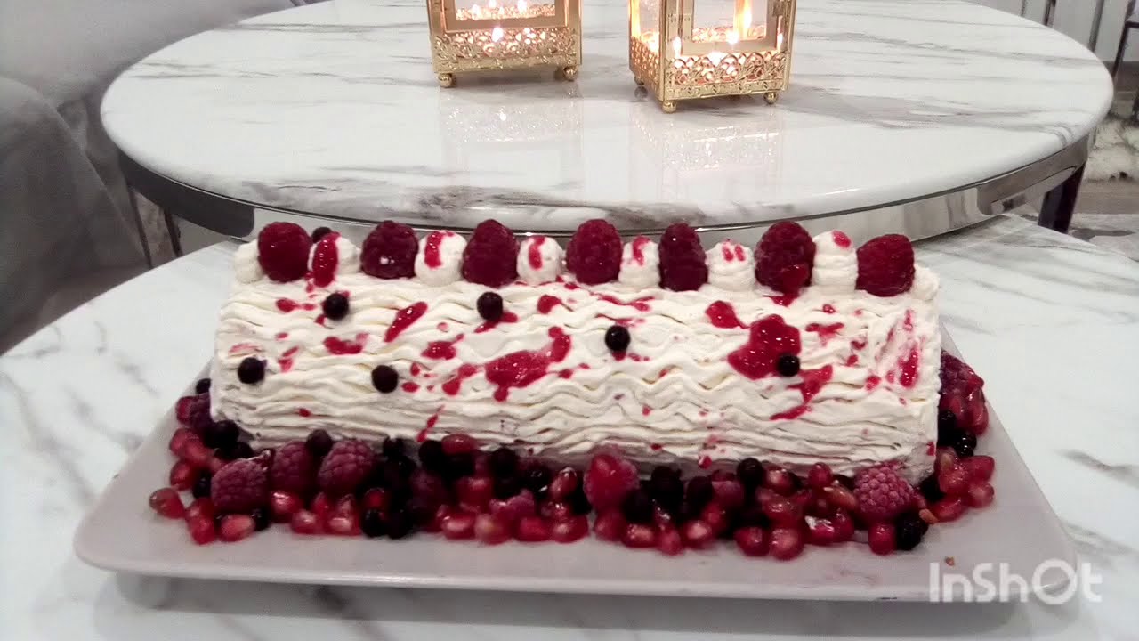 😋la bûche aux fruits rouges/roulé sifruta dazogarth (idmazight/ sous titres en français)