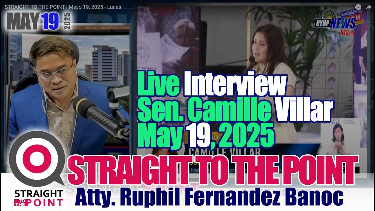 Live Interview Sen. Camille Villar May 19, 2025