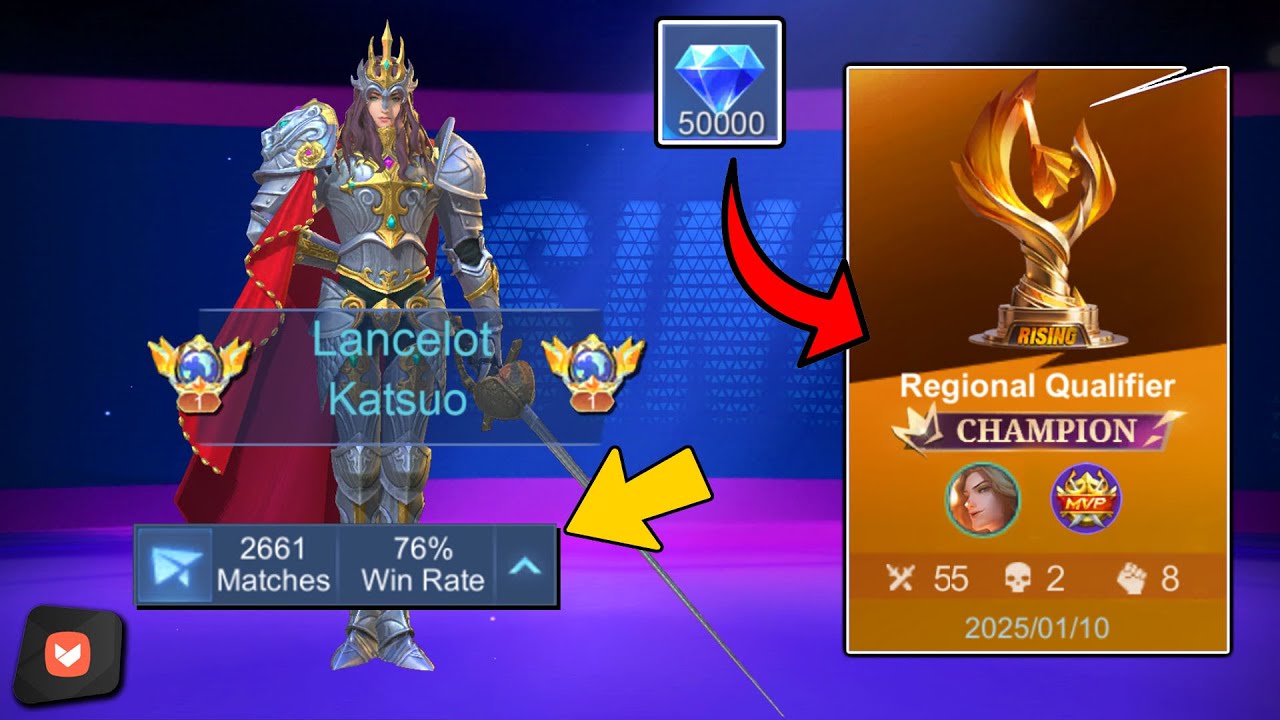 LANCELOT FLORAL KNIGHT SKIN IS FINALLY BACK IN SOLO MLBB RISING LEAGUE!! 🔥(Auto Champion!? 🏆)