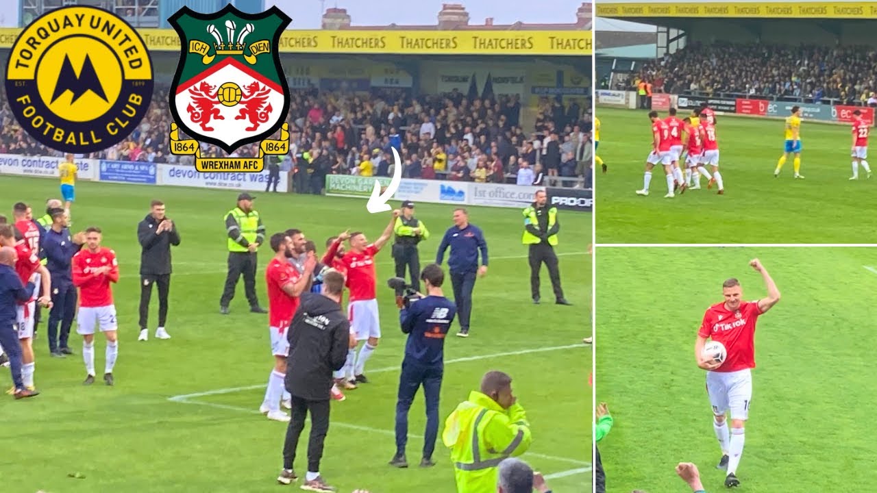 TORQUAY UTD v WREXHAM AFC *VLOG* | PLAYERS CELEBRATE PROMOTION TO THE EFL + FINAL GAME IN NON LEAGUE