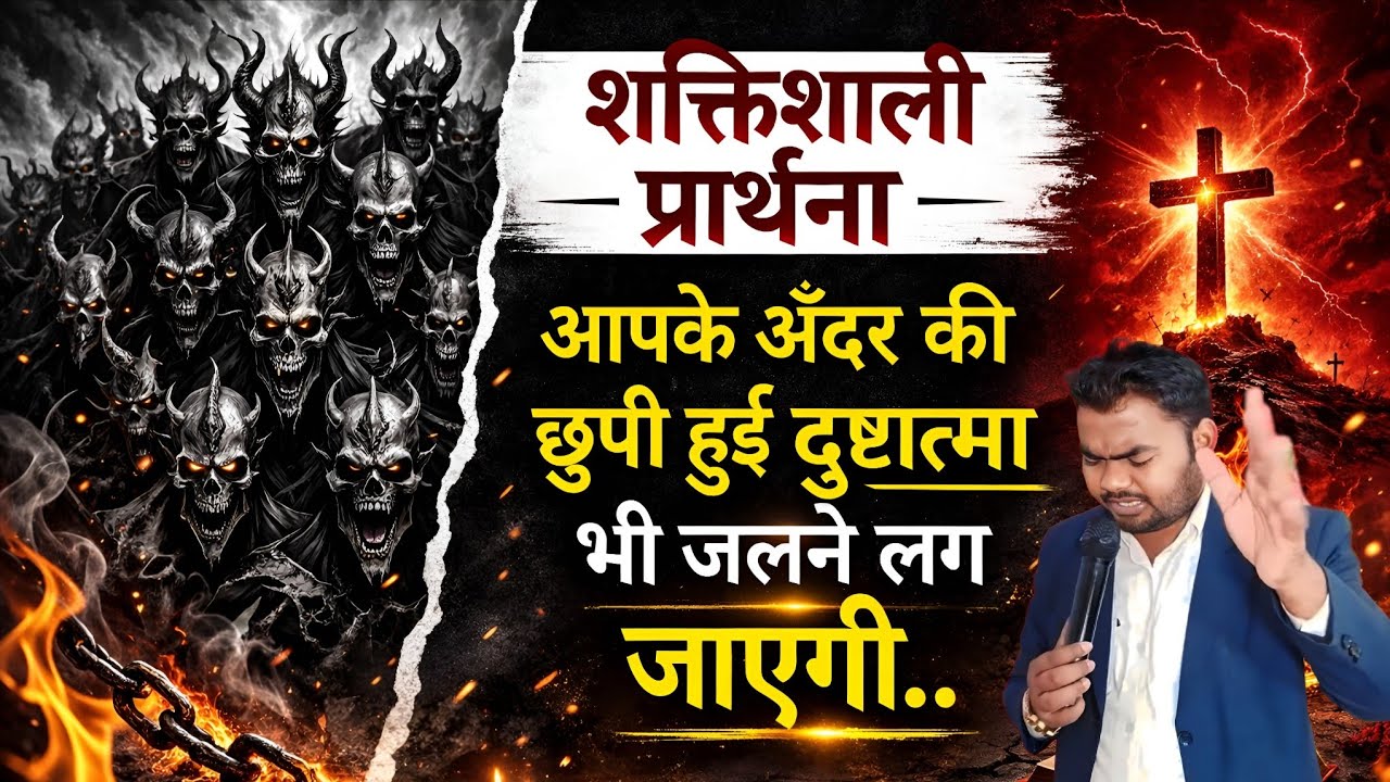 शक्तिशाली प्रार्थना | आपके अंदर की छुपी हुई दुष्टात्मा भी जलने लगेगी | Pastor Man Chandra Bharti 