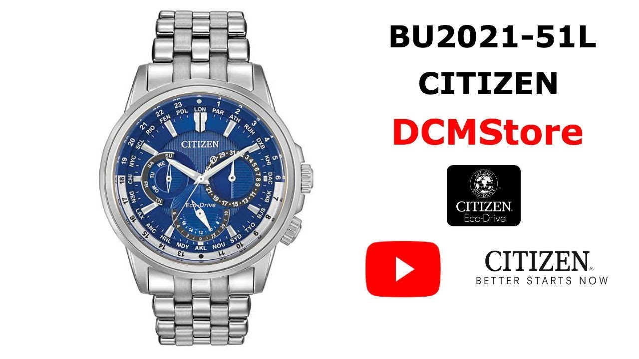 BU2021-51L Citizen Calendier World Time Blue Dial