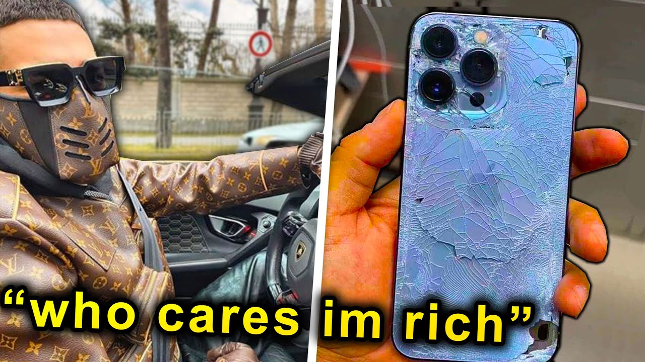 RICH KID DESTROYS HIS PHONE TO FLEX...