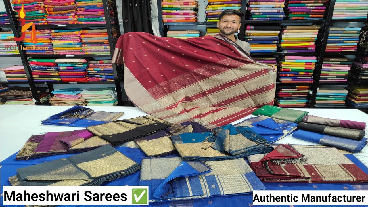 Maheshwari Saree || Original Maheshwari Handloom Silk Saree Manufacturers And Wholesaler Authentic ✅