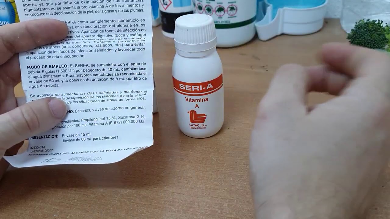 Vitamina A, ideal para canarios blancos recesivos. ¿como se usa? 🕊