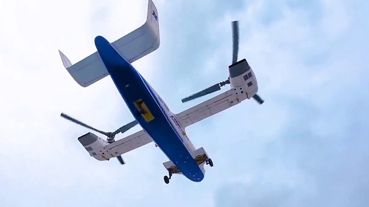 Lanying R6000 test flight -  #Tiltrotor by United Aircraft Technology from Shenzhen China #倾转旋翼飞行器