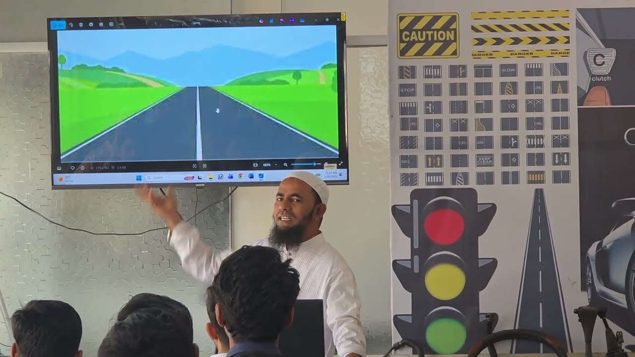 Road Marking রোড মার্কিং ক্লাস Driving school in Sylhet 