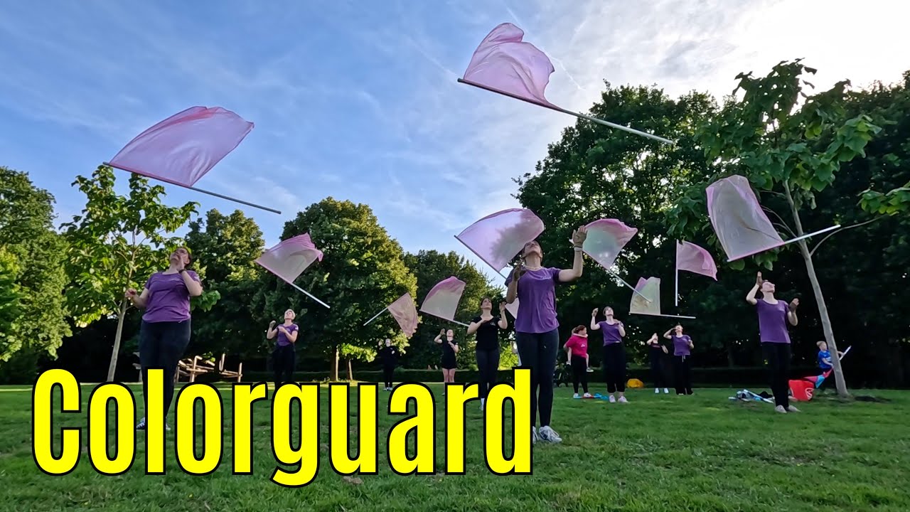 Colorguard demo Burgemeester Hoekstrapark Rokkeveen Zoetermeer
