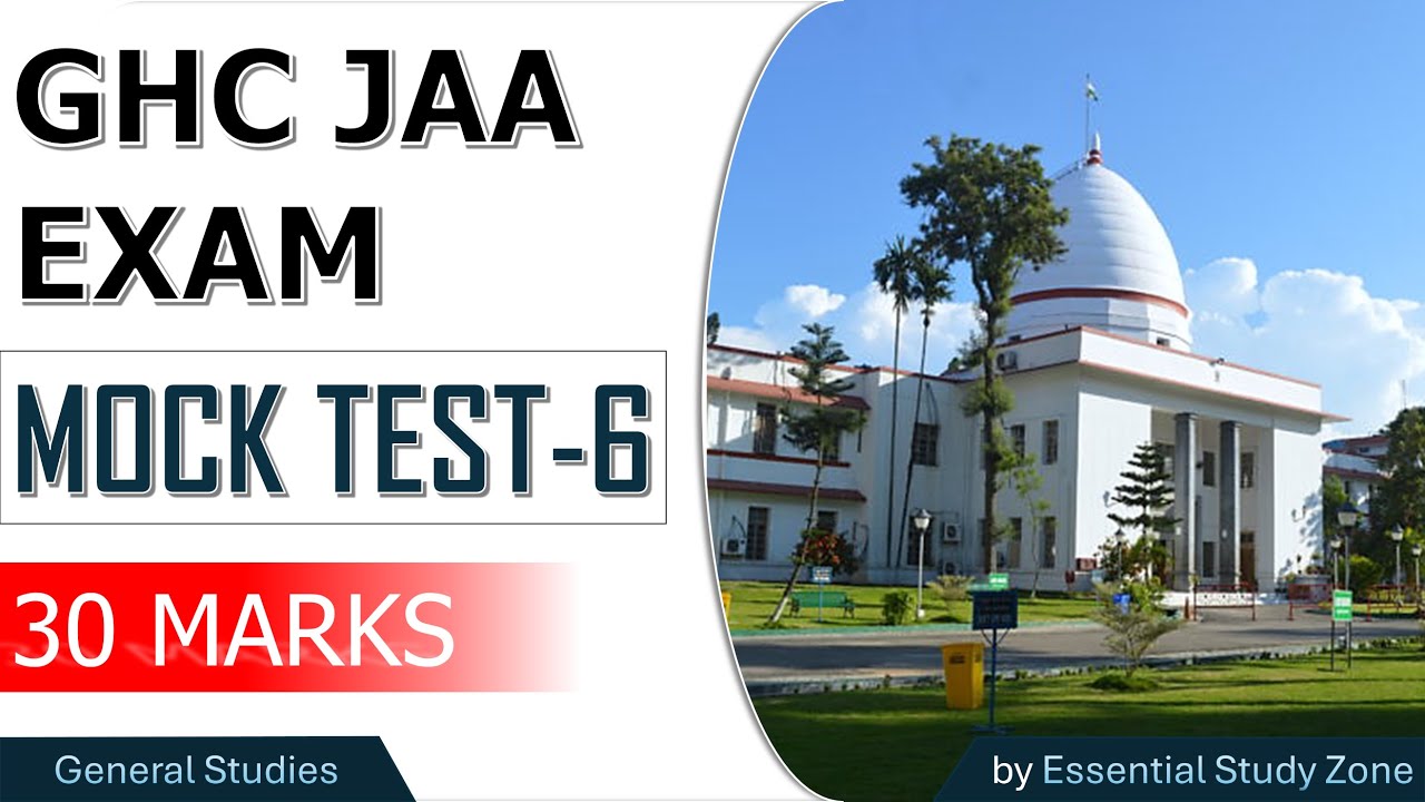 JAA Mock Test - 6 | Gauhati High Court  2026 | 30 Marks | with Important Points ❤️