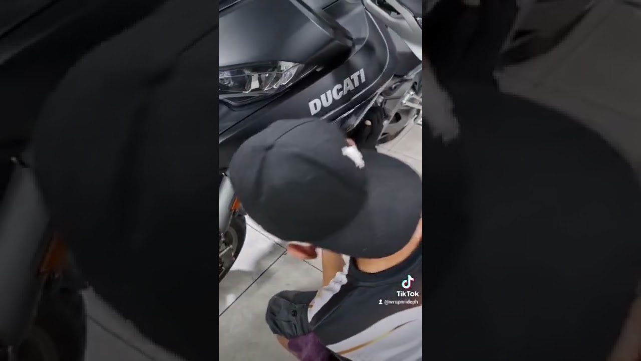 Ducati Multistrada Fairing Repair and Wrapped with Carbon Fiber Film