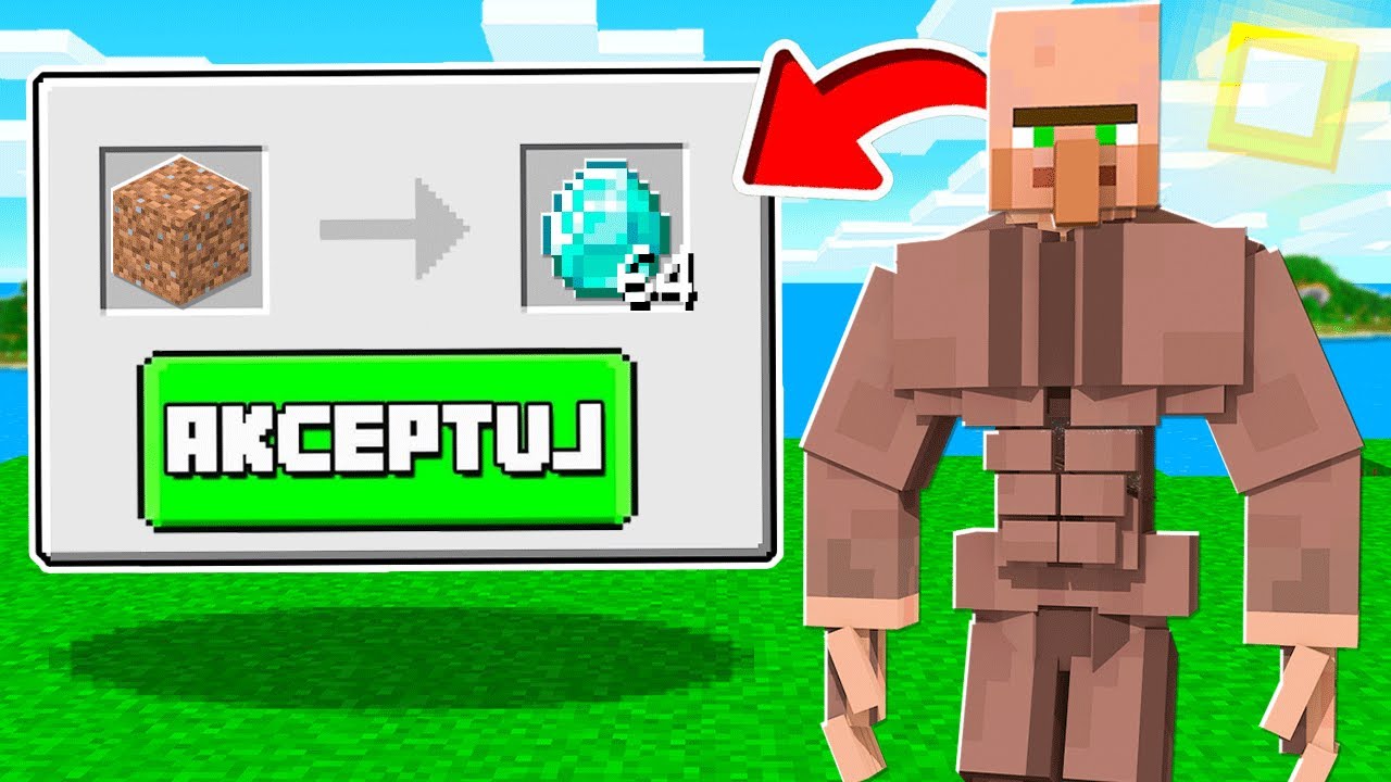 Testuję NOWE KOX WYMIANY u NIELEGALNEGO VILLAGERA w Minecraft! 😳