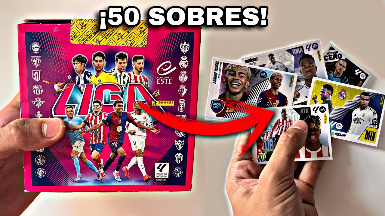 Abrí una CAJA de 50 SOBRES de LIGA ESTE 2025-26