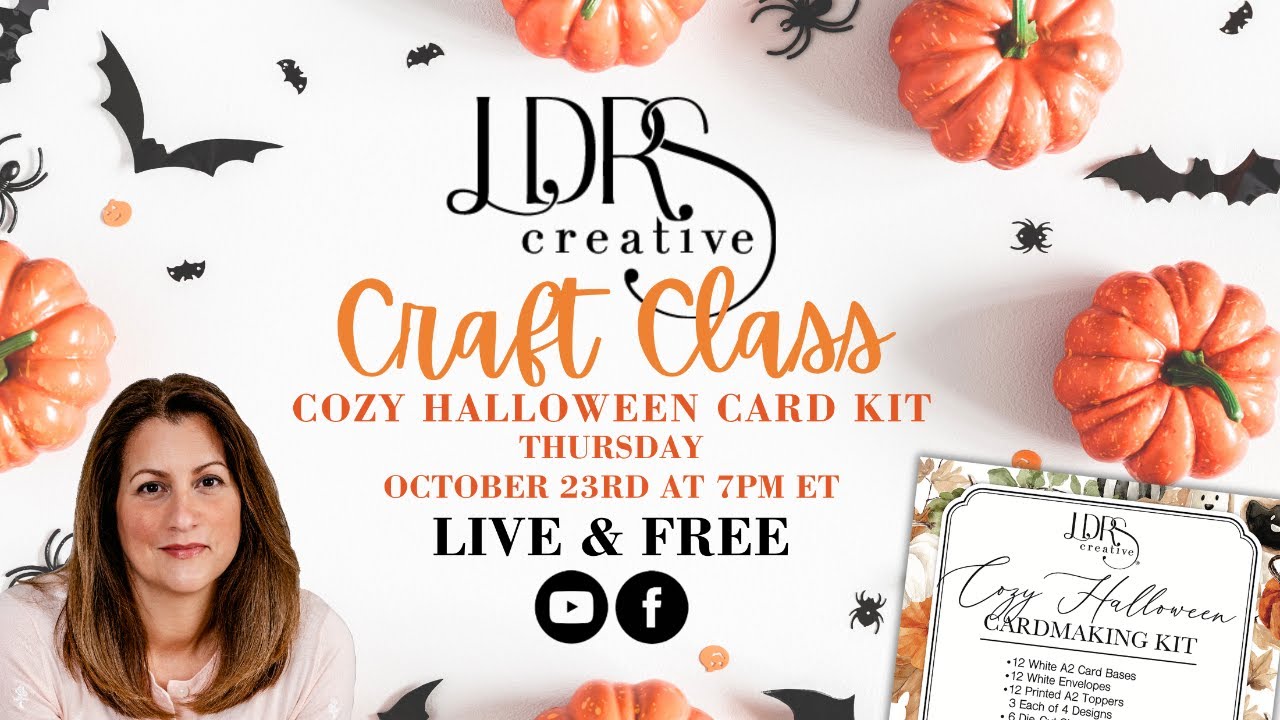 Craft Class Live!  Cozy Halloween Cards!