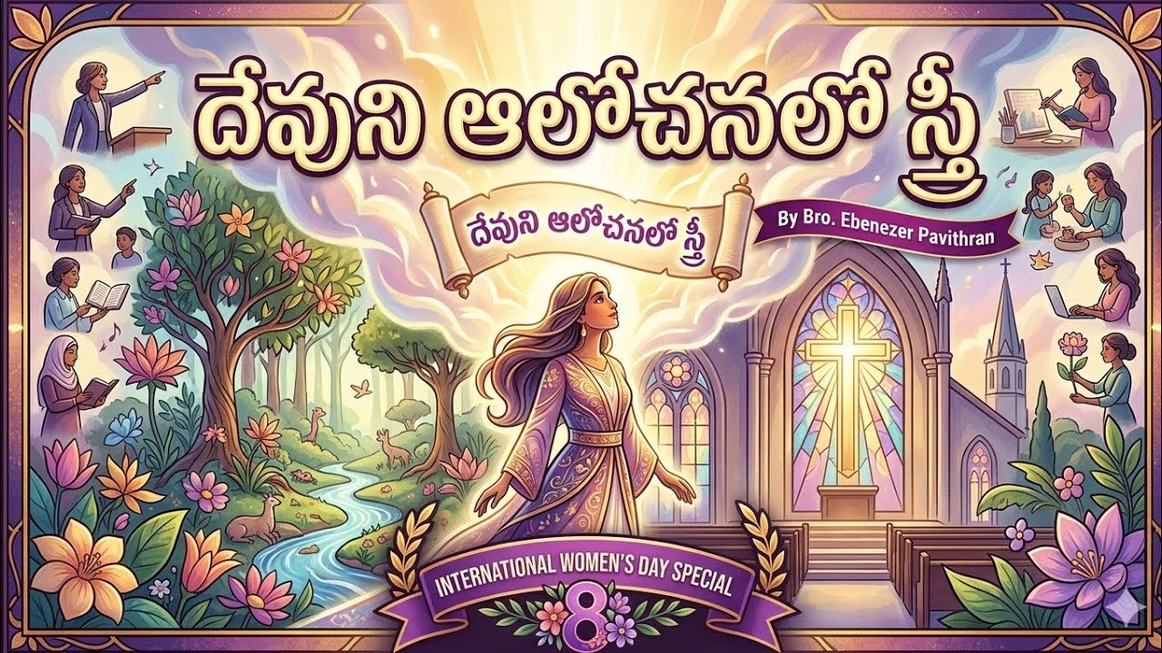 దేవుని ఆలోచనలో స్తీ  || Bro. Ebenezer Pavithran|| Christian Assembly Yemmiganur  || 08.03.2026