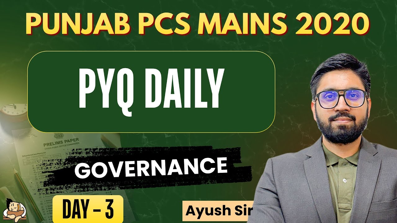 Democratic Governance | Punjab PCS Mains 2020 PYQ Solved