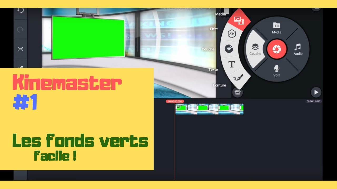 Kinemaster #1 et fonds verts (Android)