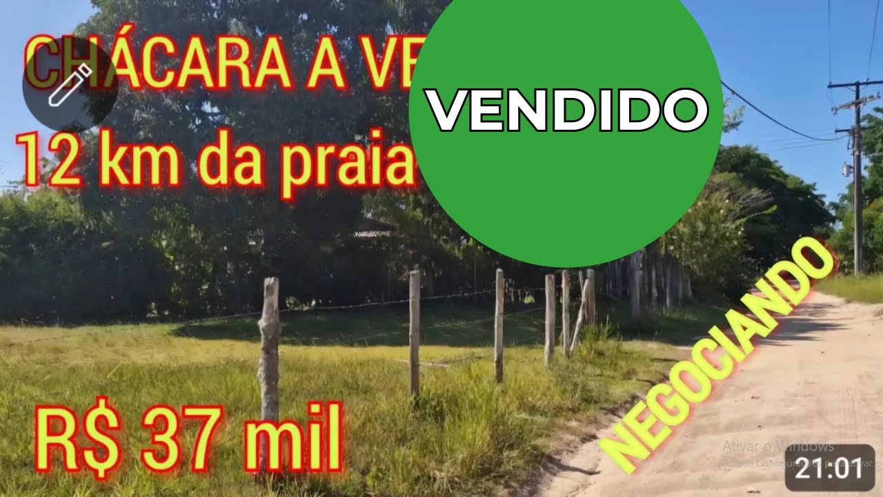 CHÁCARA FRUTÍFERA COM CACAU PRADO-BA.  R$ 37 mil.12 KM DAS PRAIAS