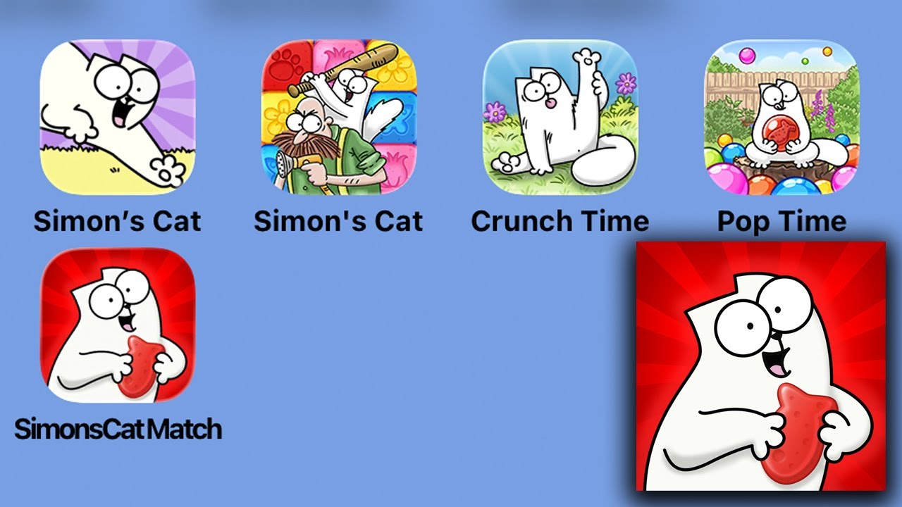 Simon's Cat Match — мобильная игра для iOS/iPadOS и Android — обзор игрового процесса