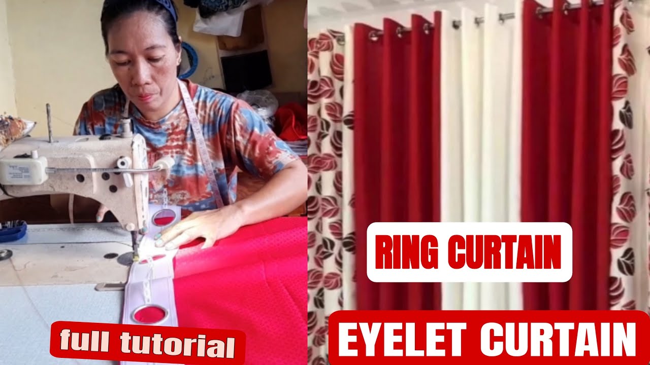How to make ring curtain full tutorial[eyelet curtain step by step]jasfelvlog