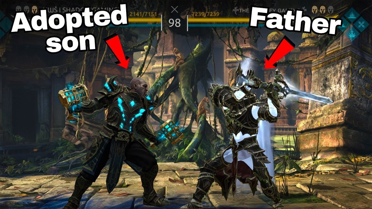 Father - Son rivalry ended up as an intense match ! ⚔️ BATTLING YOUTUBER || Shadow Fight 4 arena 