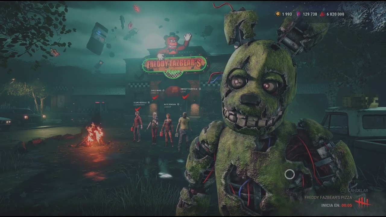 Dead by Daylight Primera partida con Springtrap en su noveno aniversario road to prestigio 100