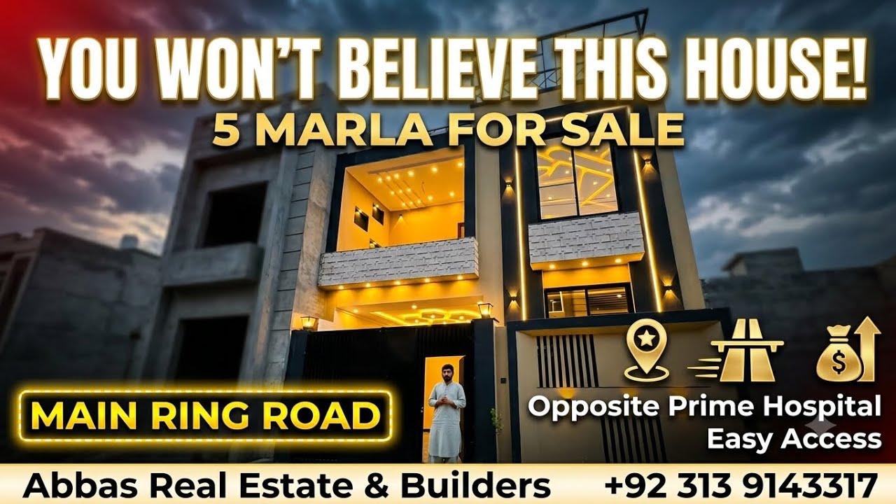 ✅ Beautiful 5 Marla House for Sale Near Prime Hospital | Peshawar | 5 Bedrooms