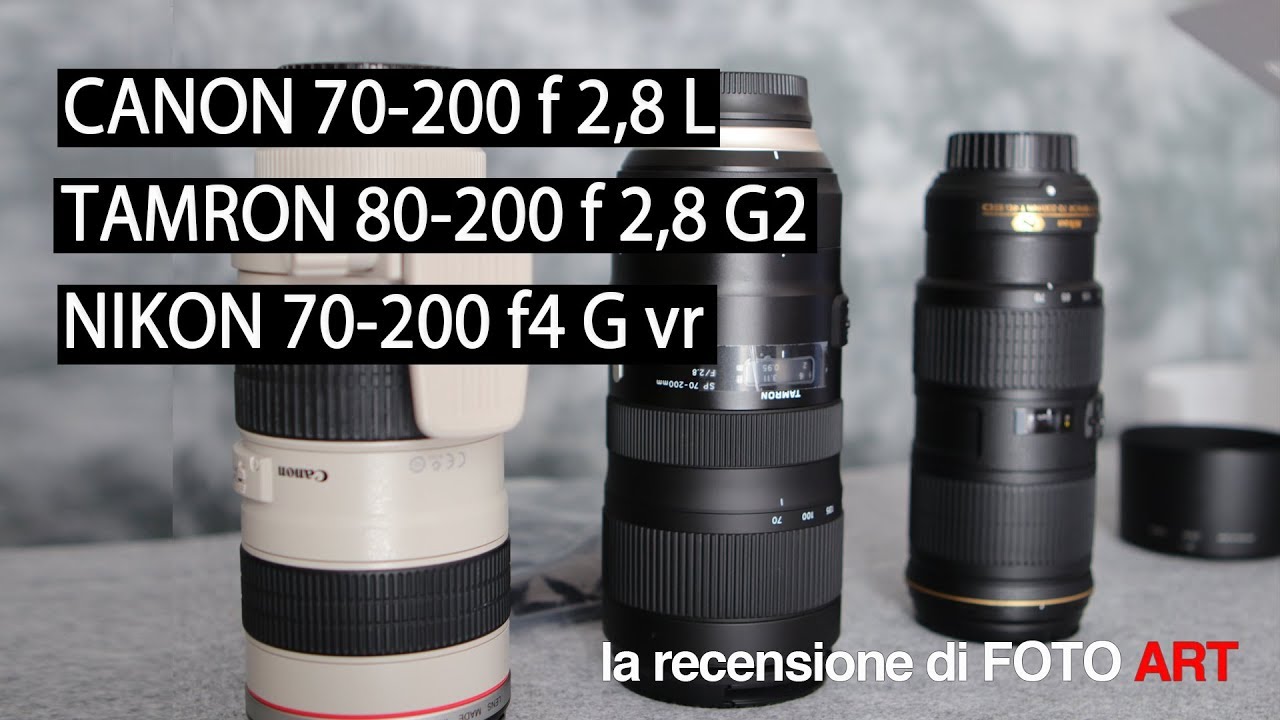 Comparativa zoom 70-200 Tamron f 2,8 G2 vs Canon f 2,8 vs Nikon f4