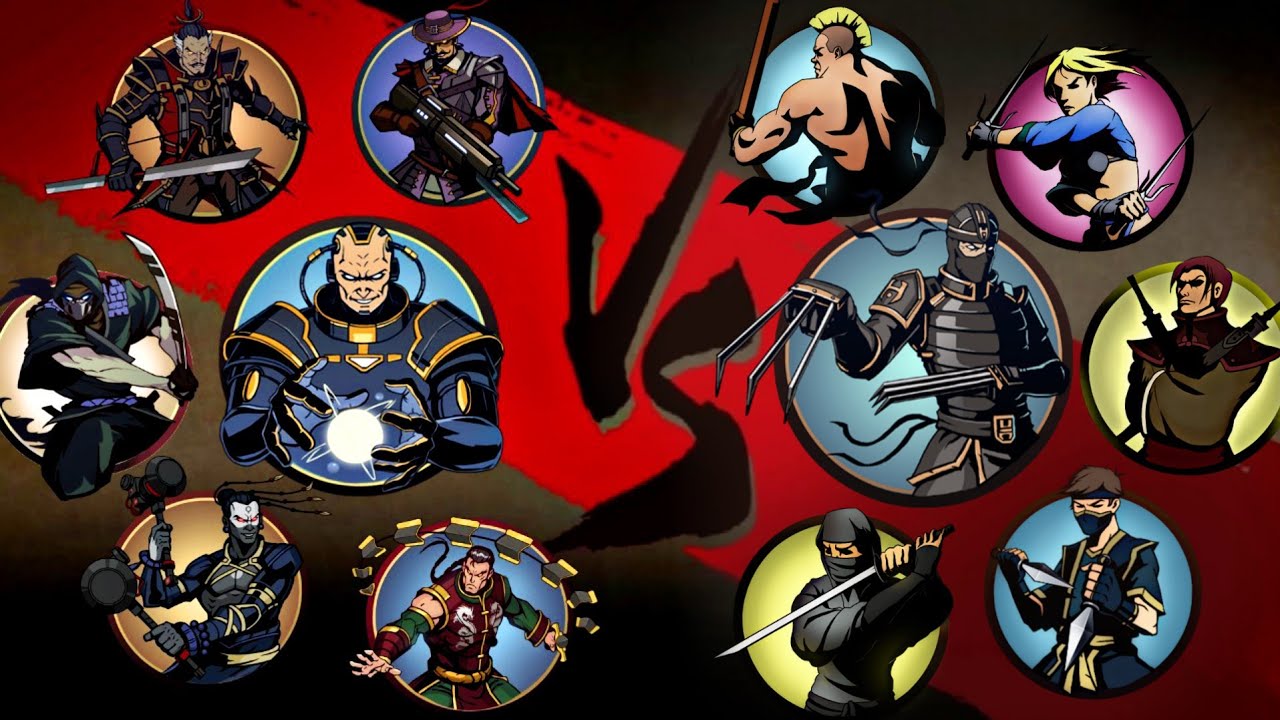 Shadow Fight 2 Титан и телохранители против Рыси и телохранителей