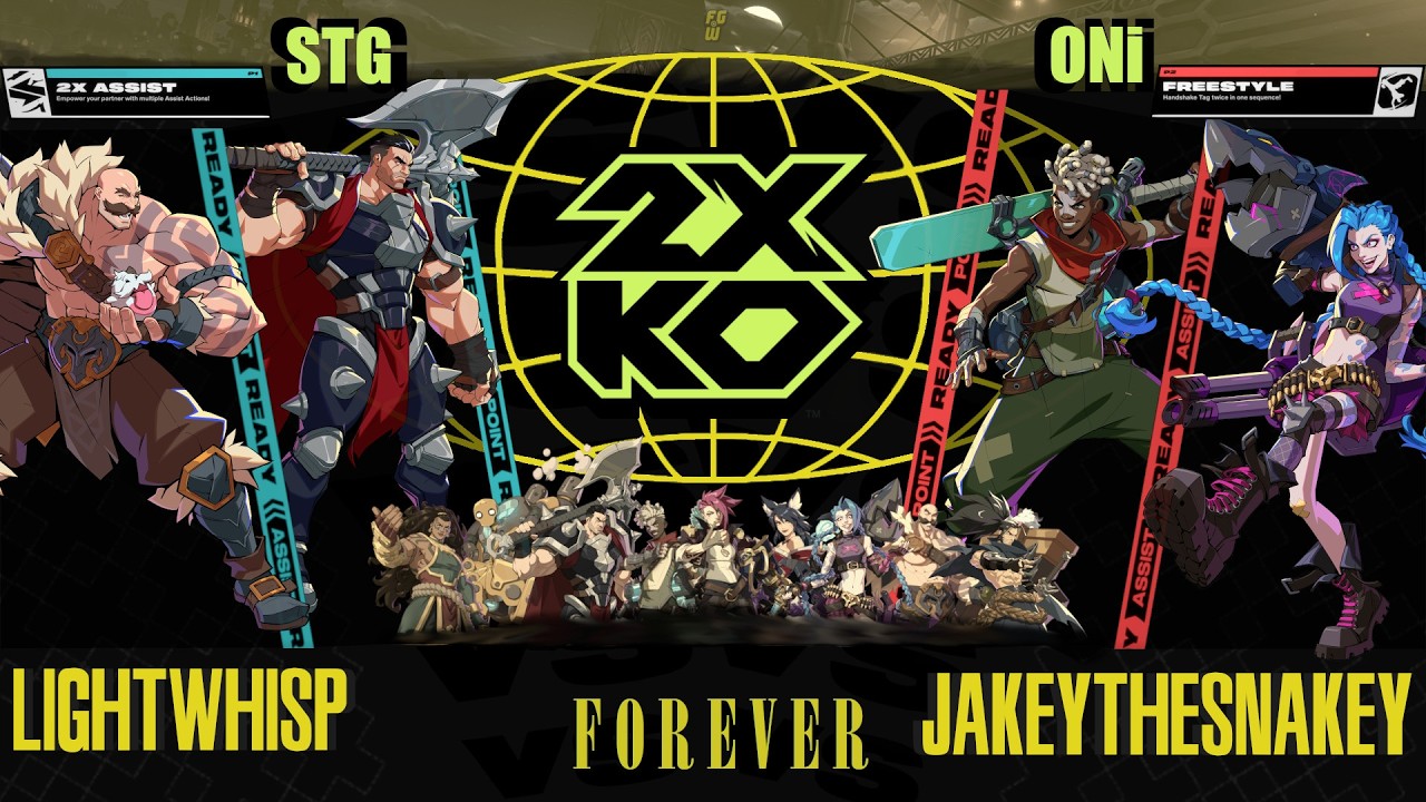 2XKO&times; STG LightWhisp Darius &times; Braum 2x vs ONi JakeyTheSnakey Ekko &times; Jinx FS High Level 2XKO Season 1