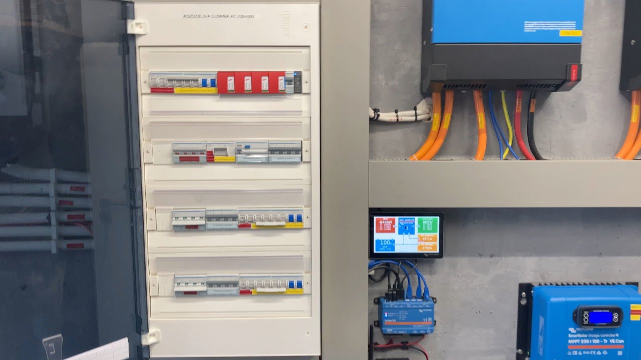 Victron Multiplus II & Fronius Symo - OFFgrid/Microgrid i ONgrid - odc 3. Rozdzielnie Cerbo GX DVCC