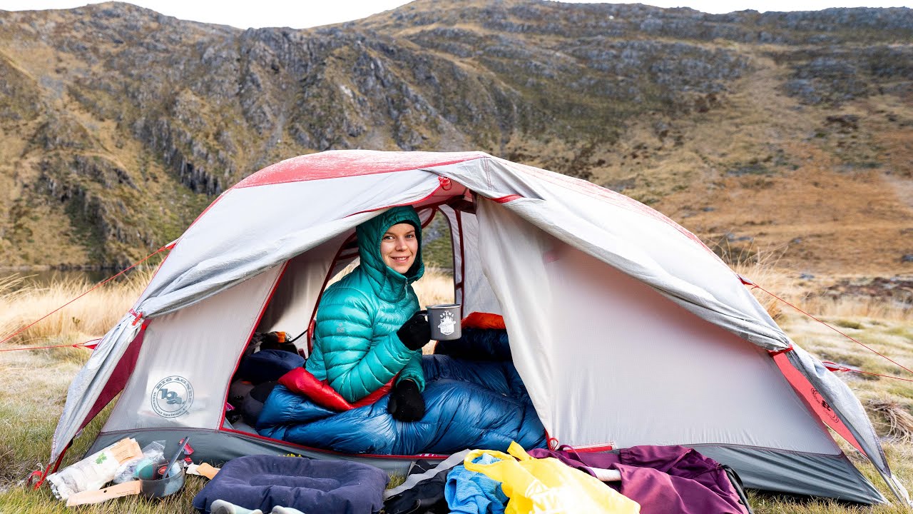 Wild Tent Camping at Alpine Lake