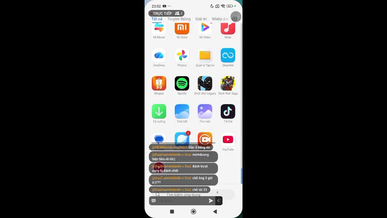 Live lâu lâu xíu cho zui