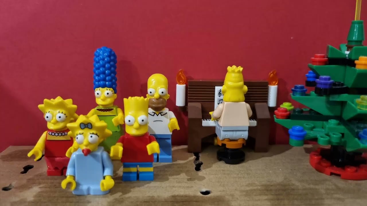 The Simpsons sings Rudolph the red nosed reindeer.