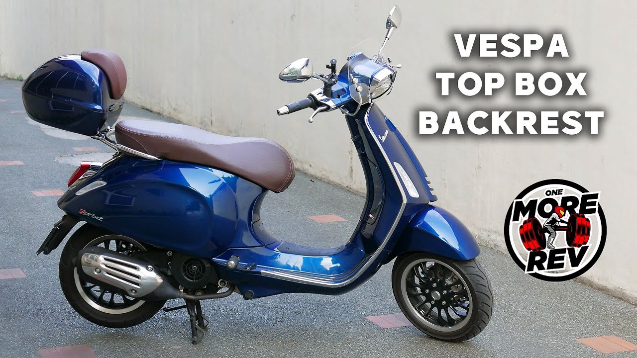 Vespa Top Box Backrest for Sprint plus matching Seat Cover