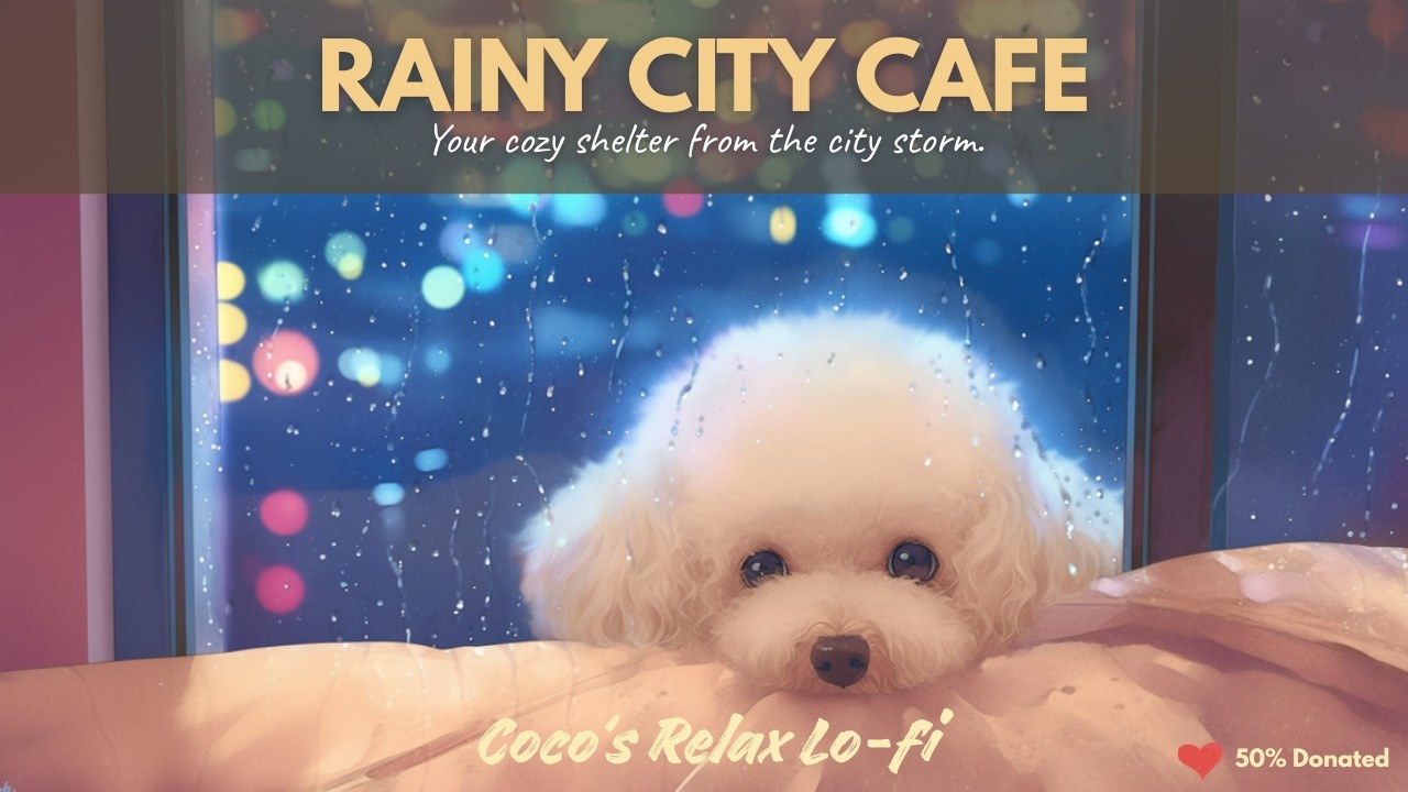 Rainy City Cafe 🌧️ Jazz & Rain Ambience for Stress Relief [Vol. 92]