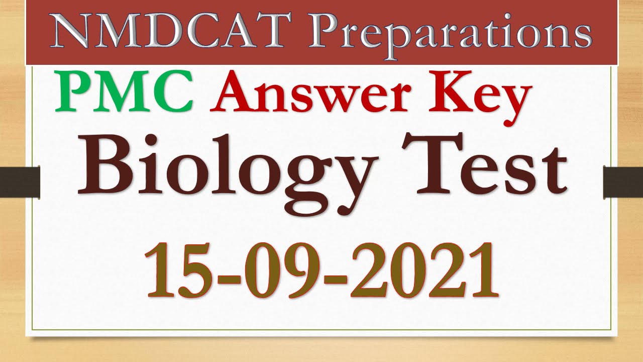PMC Biology Test Answer Key (15-09-2021)