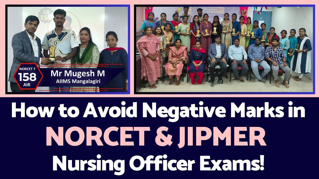 How to Avoid Negative Marking in NORCET & JIPMER Nursing Officer Exam | Top Tips | Mr Mugesh