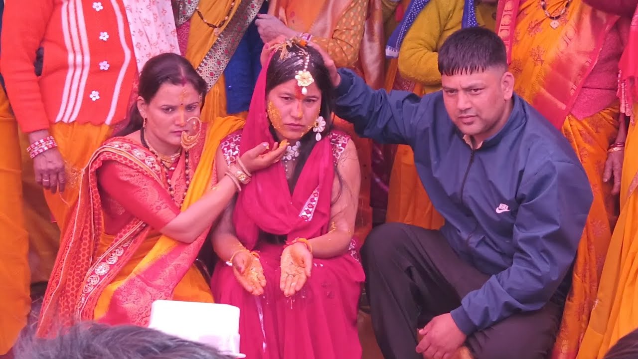हल्दी रस्म और महिला संगीत।।uttarakhandi culture ll#पहाड़ी #पहाड़ीशादी #हल्दी 