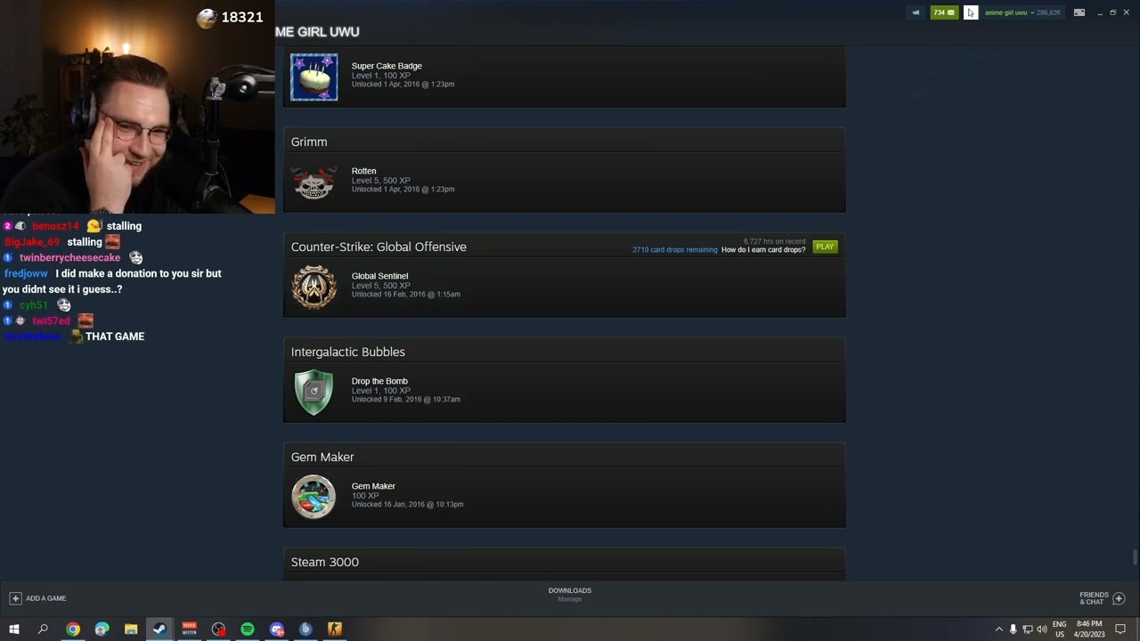 ohnepixel checks how much he spent on CSGO Keys