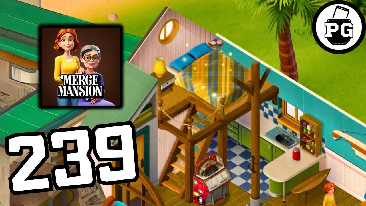 Kitchen With Bed Is Complete in Beach Shack 🏡 Merge Mansion - Gameplay Walkthrough |Part 239|