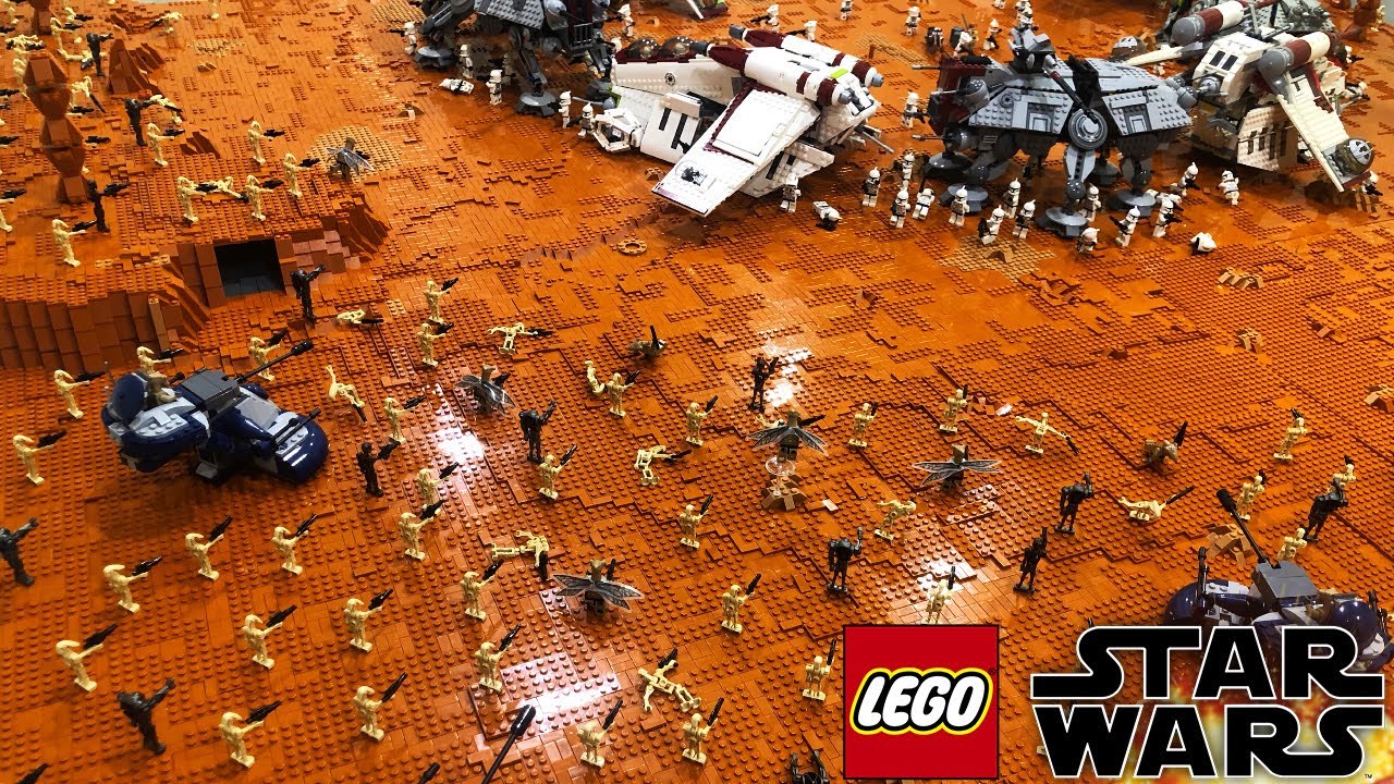 HUGE LEGO Star Wars: The Clone Wars Geonosis Landing at Point Rain Moc!!