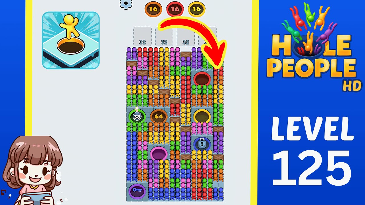Hole People Level 125 Solution Walkthrough