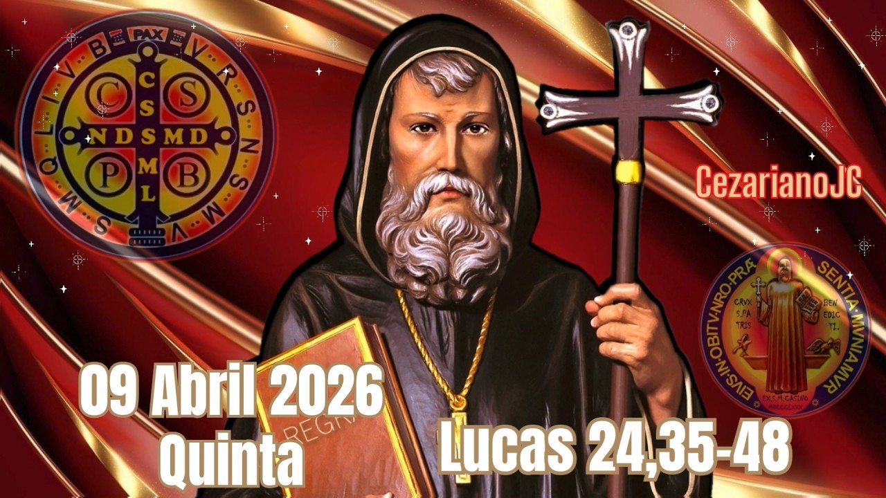 EVANGELHO DO DIA 09 DE ABRIL 2026 - QUINTA - LUCAS 24,35-48