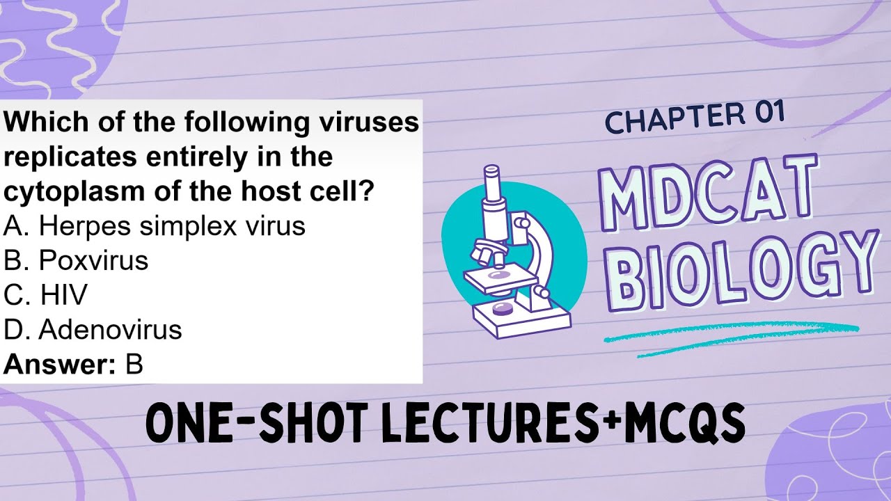 MDCAT Biology Chapter 01 Acellular Life | One Shot Biology Lectures MDCAT 2025 | MDCAT Biology MCQs