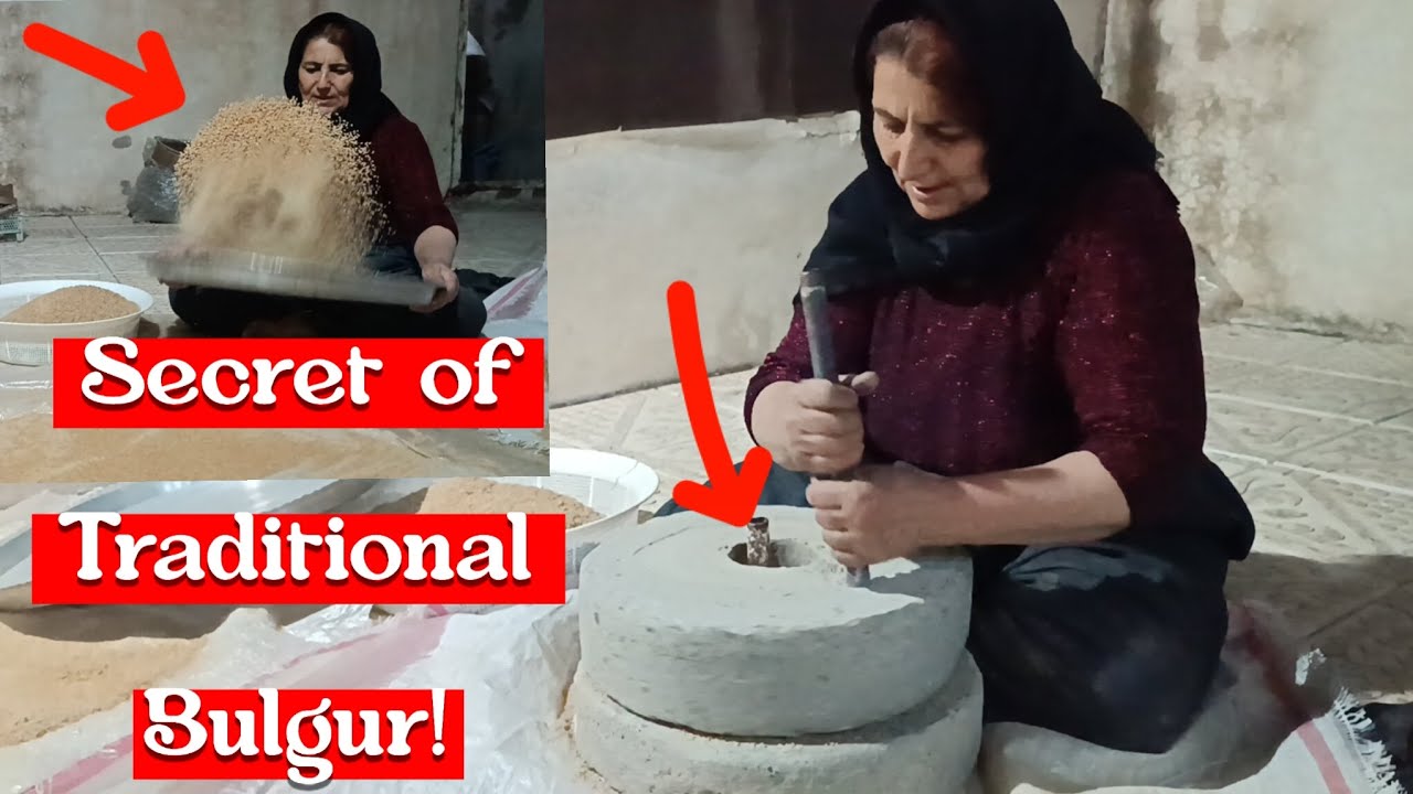 How to Make Bulgur Wheat at Home with a Traditional Stone Mill – Step-by-Step Guide!