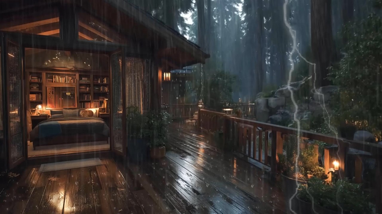 Soft Night Rain Sounds for Rest 🌧 | Forest Atmosphere, Relax, Focus, Meditation
