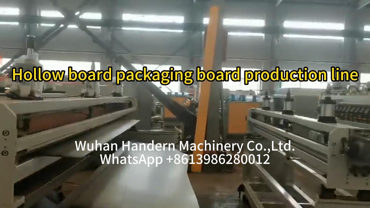 Hollow profile sheet production line, pp corrugated board plate machine, making packaging boxes.