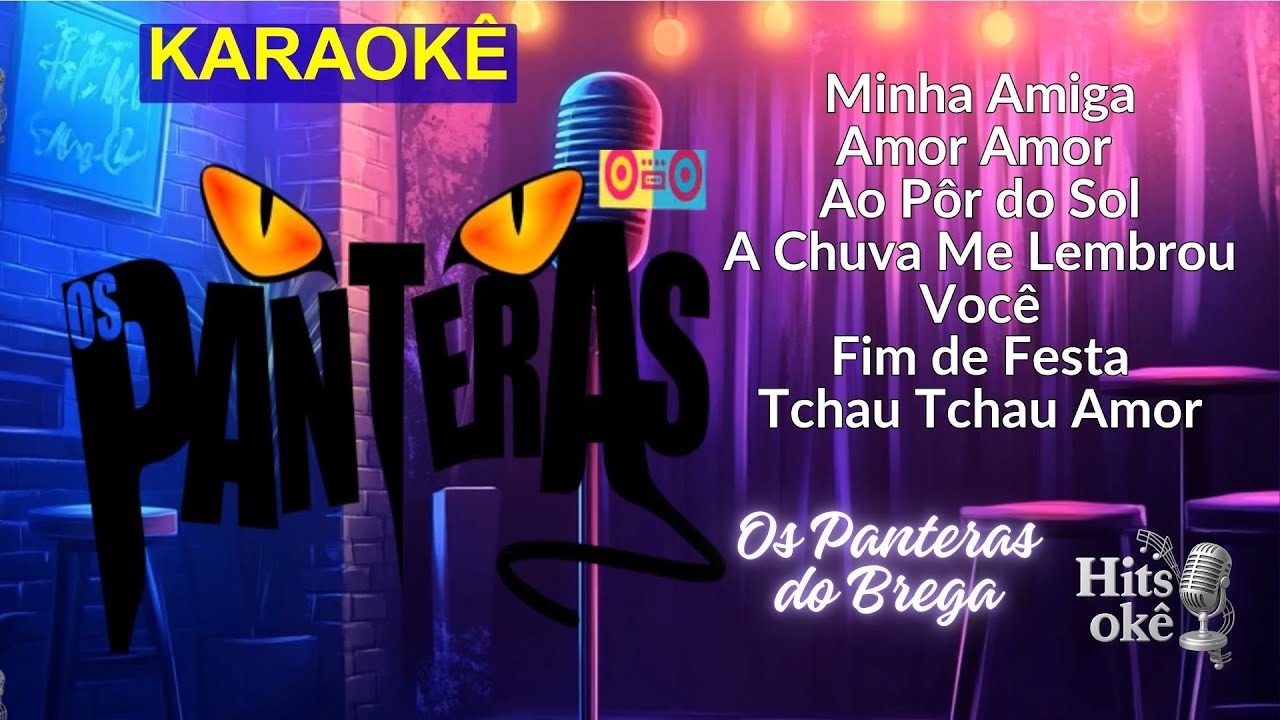 Karaokê | BANDA OS PANTERAS |Minha Amiga/Ao Pôr do Sol/Chuva Me Lembrou Você/Fim de Festa/Tchau Amor