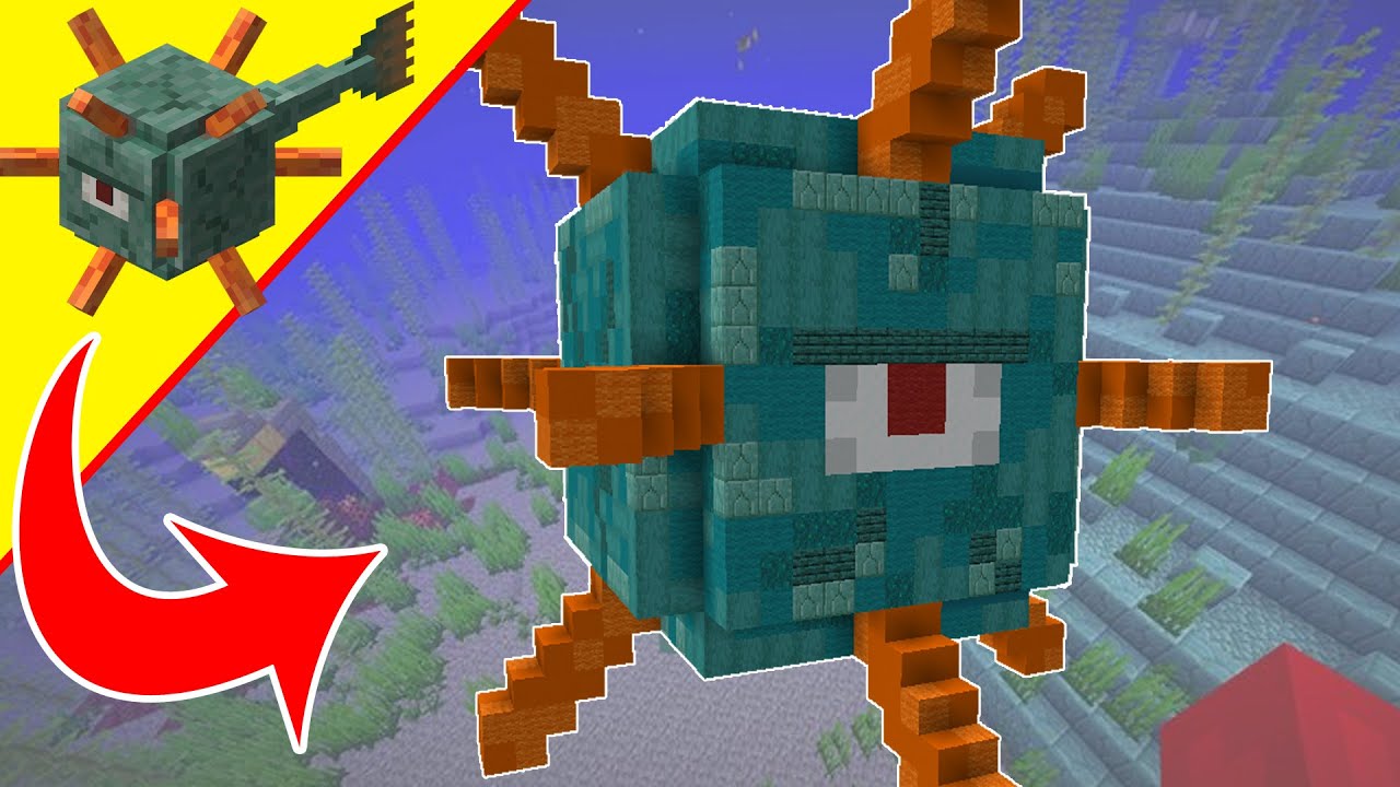 Guardian Statue -  Mob Build Tutorial - Minecraft Guardian Statue