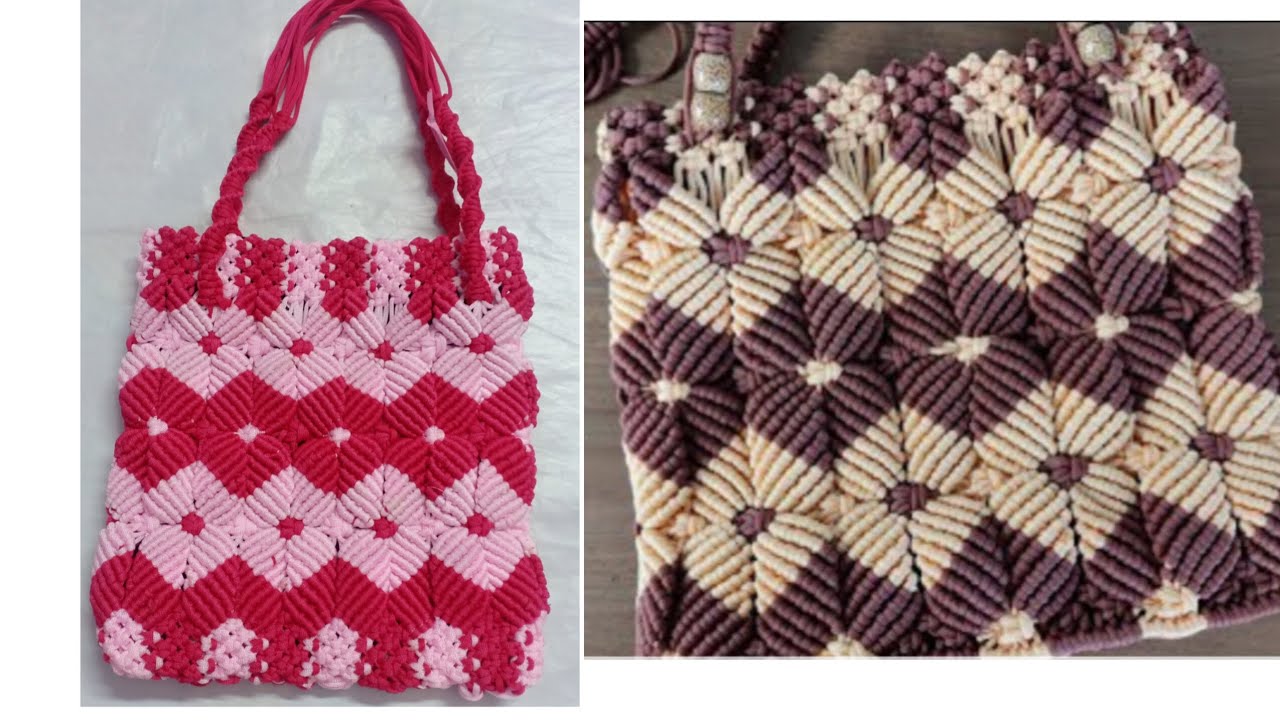 Haw to make macrame bag. macrame new bag 🛍️ tutorial step by step..........